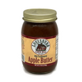 Load image into Gallery viewer, A glass jar of Louisburg Cider Mill Old Fashioned Apple Butter with a gold metal lid and a beige label, shown on a white background.