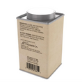 Load image into Gallery viewer, A square metal canister of Cinnamon Apple Cider with a beige label showing the Ingredients and Allergens panel, photographed on a white background.
